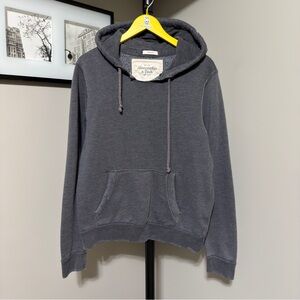 Abercrombie and Fitch distressed, gray hoodie size medium